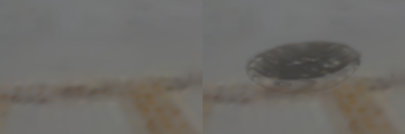 Close-up at ~5 m: base | edited