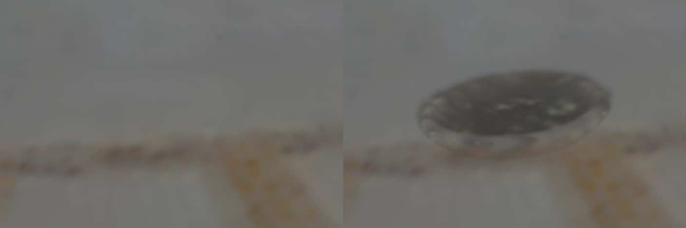 Close-up at ~5 m: base | edited